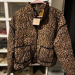 NWT Blu Pepper Leopard Print Jacket
